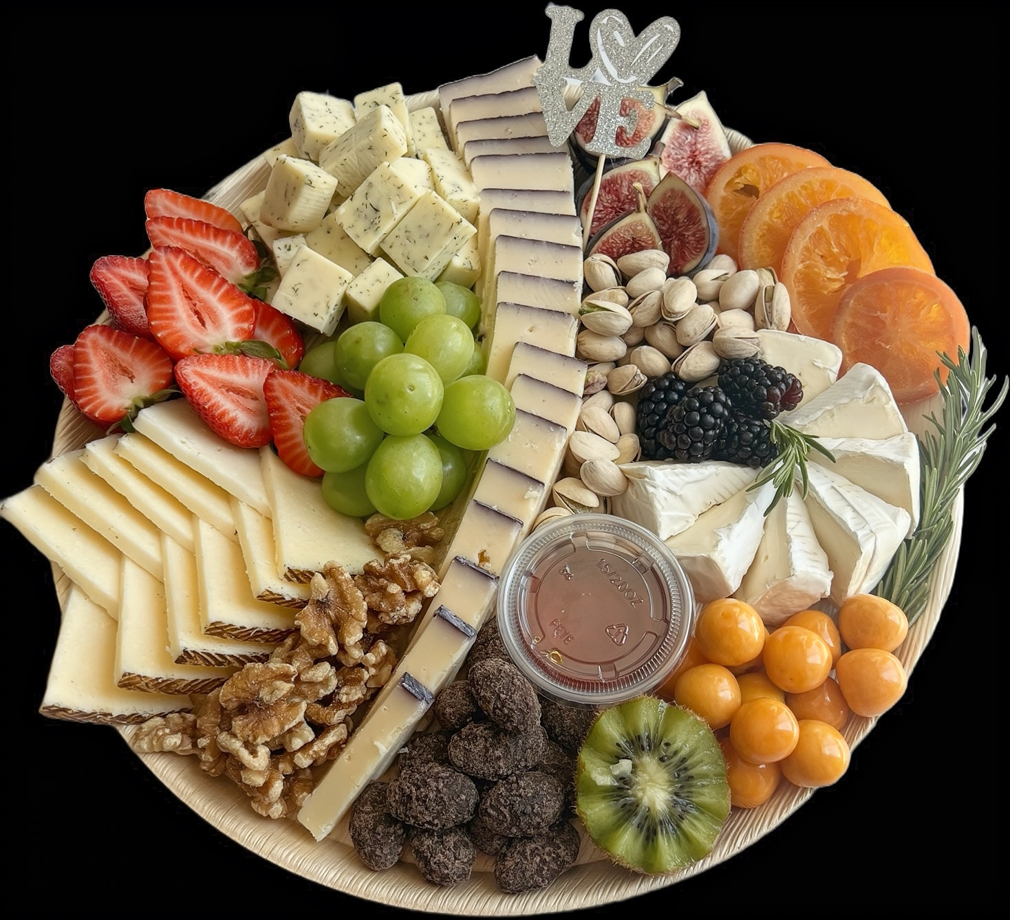 Small meat and cheese board example