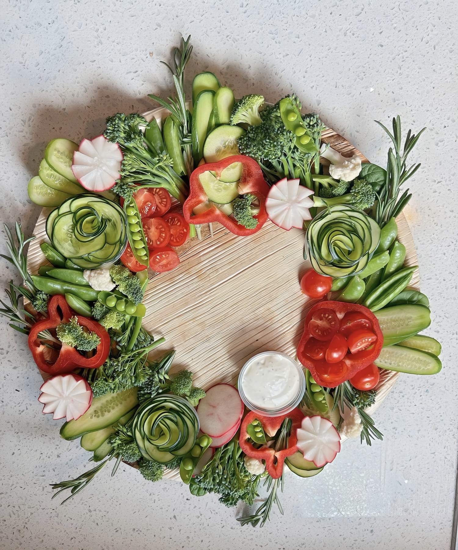 Small veggie wreath example